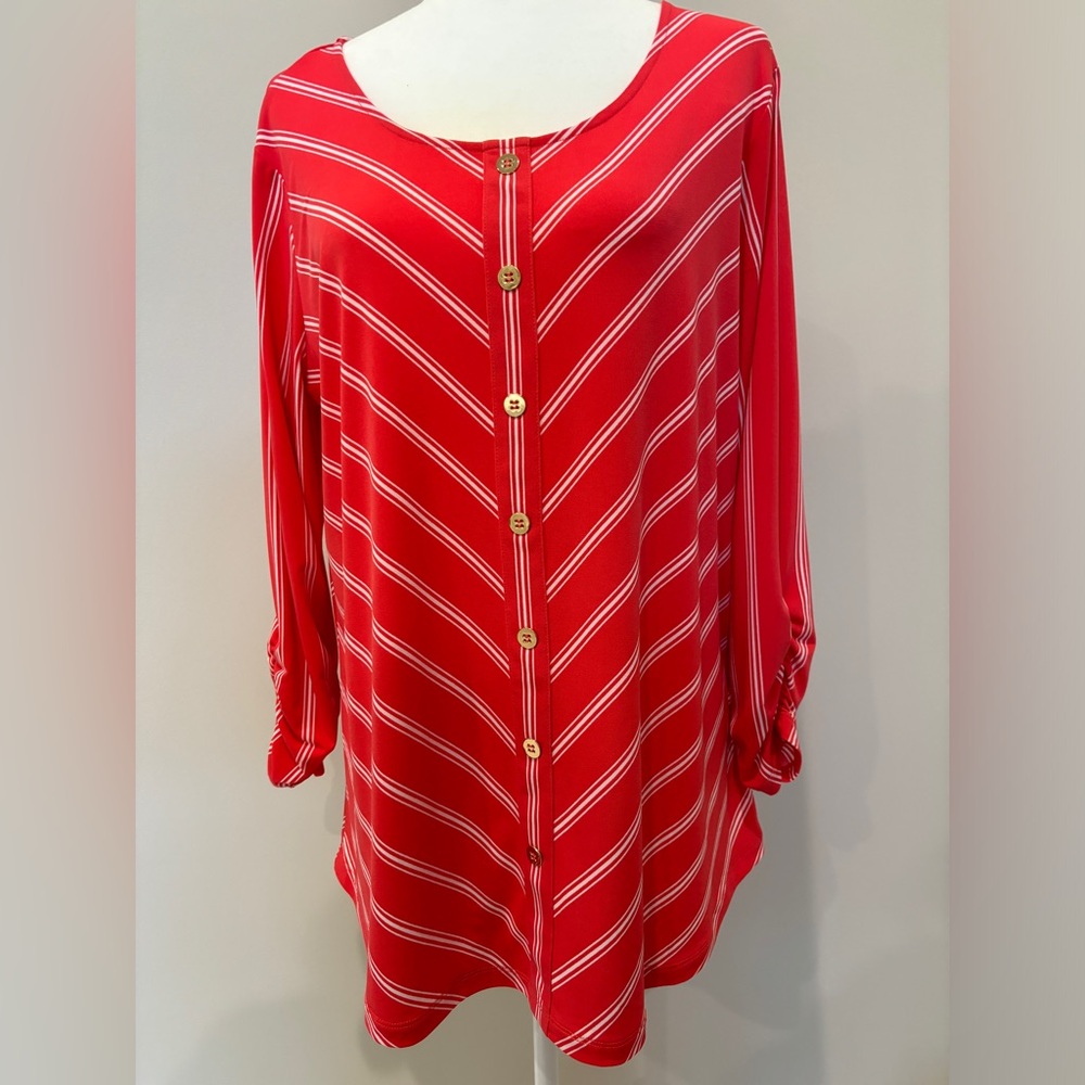 Susan Graver Printed Liquid Knit Tunic